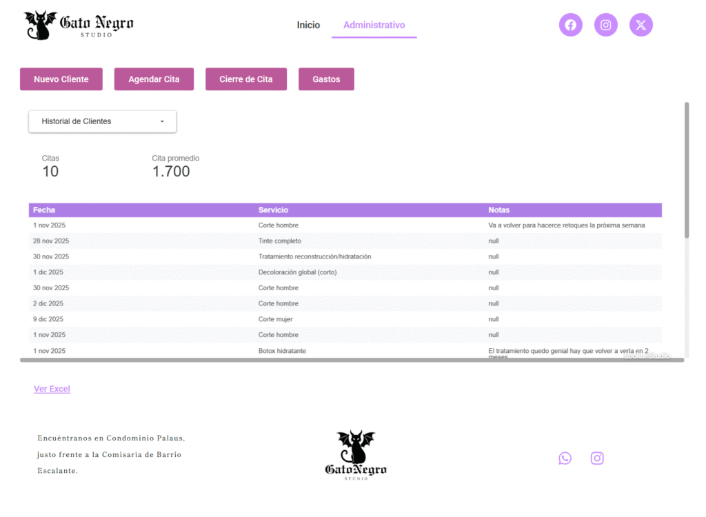 gatonegro studio admin